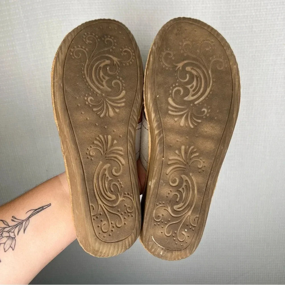 Cobbie Cuddlers |‎ Floral Thong Flip Flops 9W Tan Heeled - Picture 5 of 6